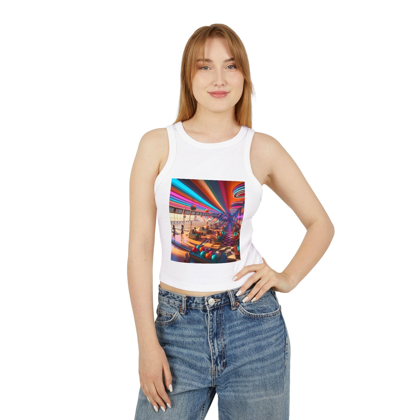 Bowling Women's Micro Rib Racer Tank Top