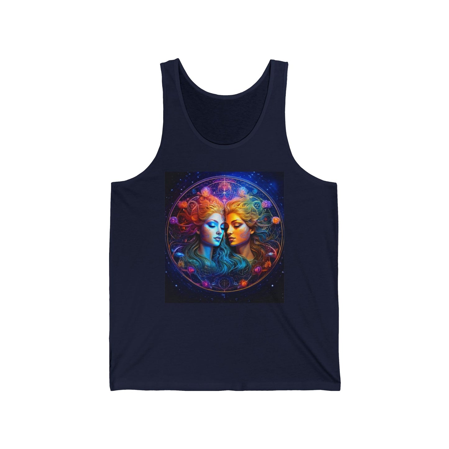 Gemini Unisex Jersey Tank Top - Perfect for Festivals & Casual Wear