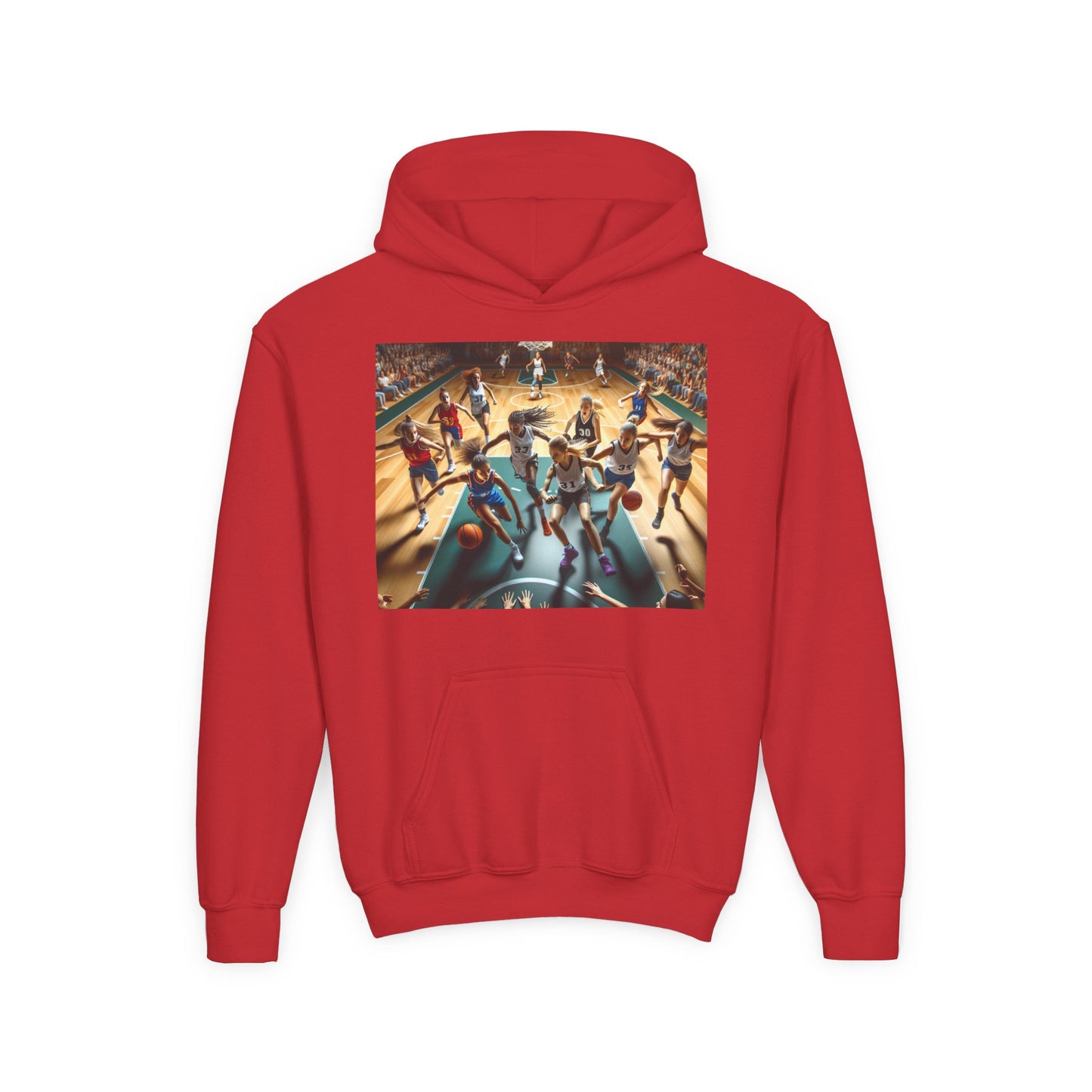 Basketball Youth Hoodie - Heavy Blend Sweatshirt