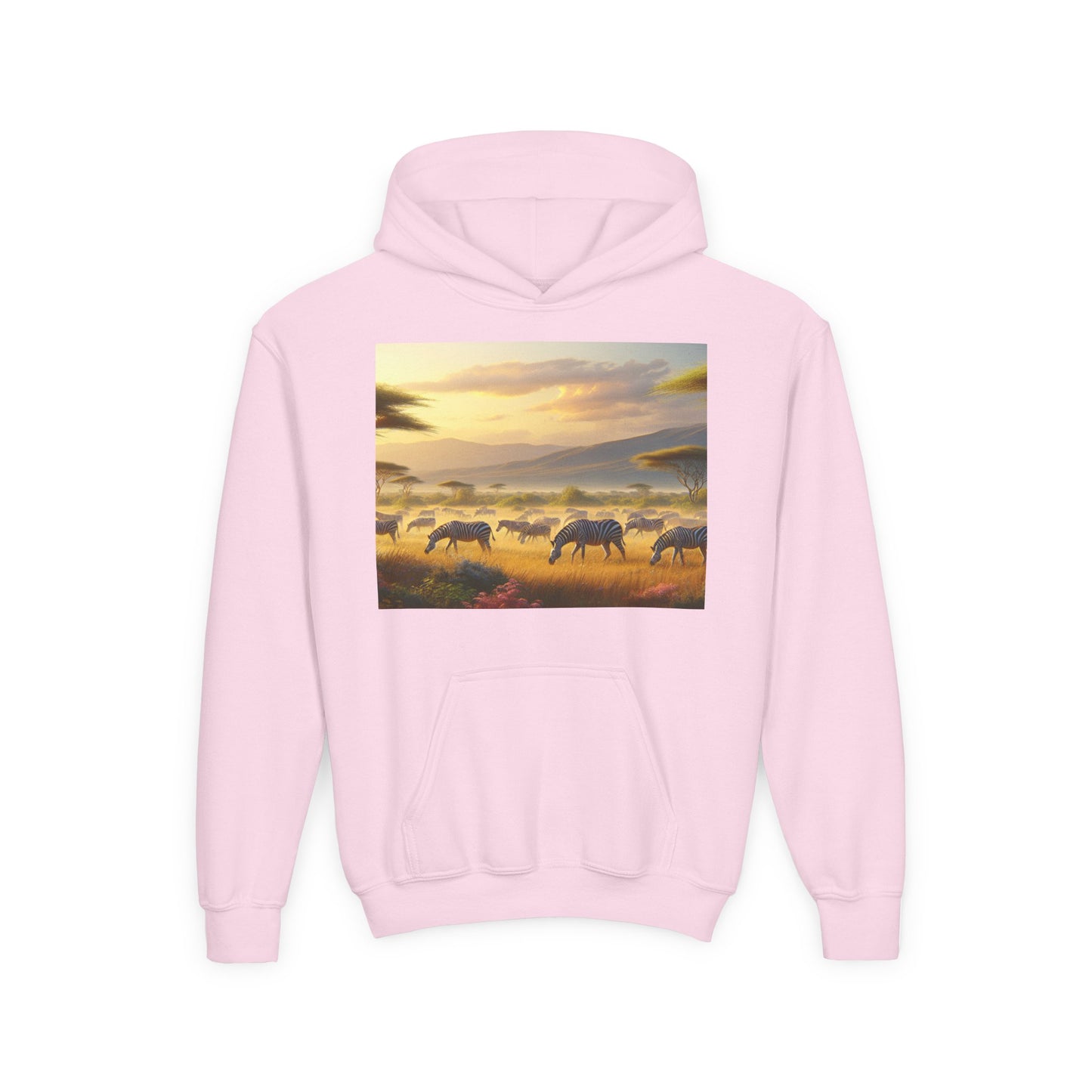 Zebras Youth Hoodie - Heavy Blend Sweatshirt