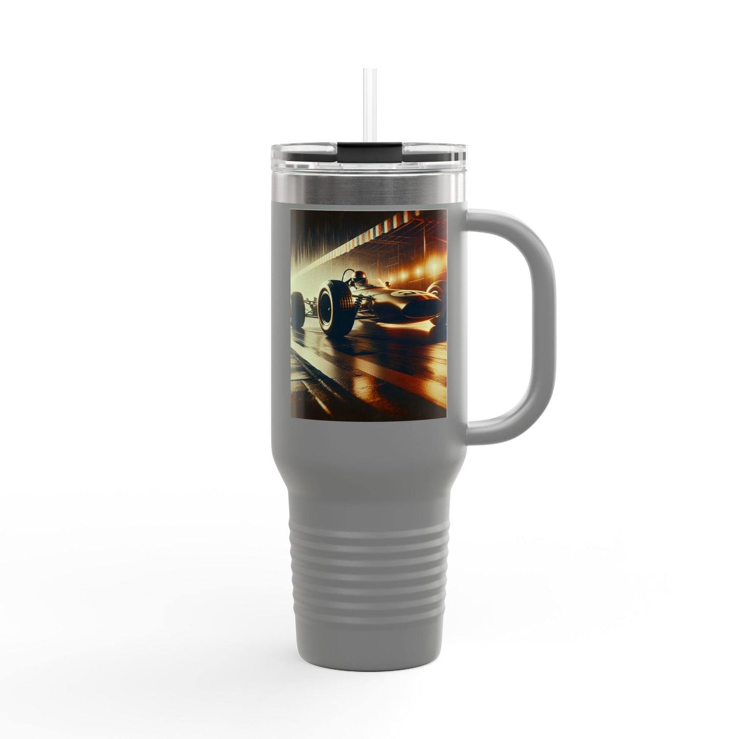 Vintage F1 Insulated Travel Mug, 40oz, Perfect for Fans, Sports Events, Coffee, Tea, Water