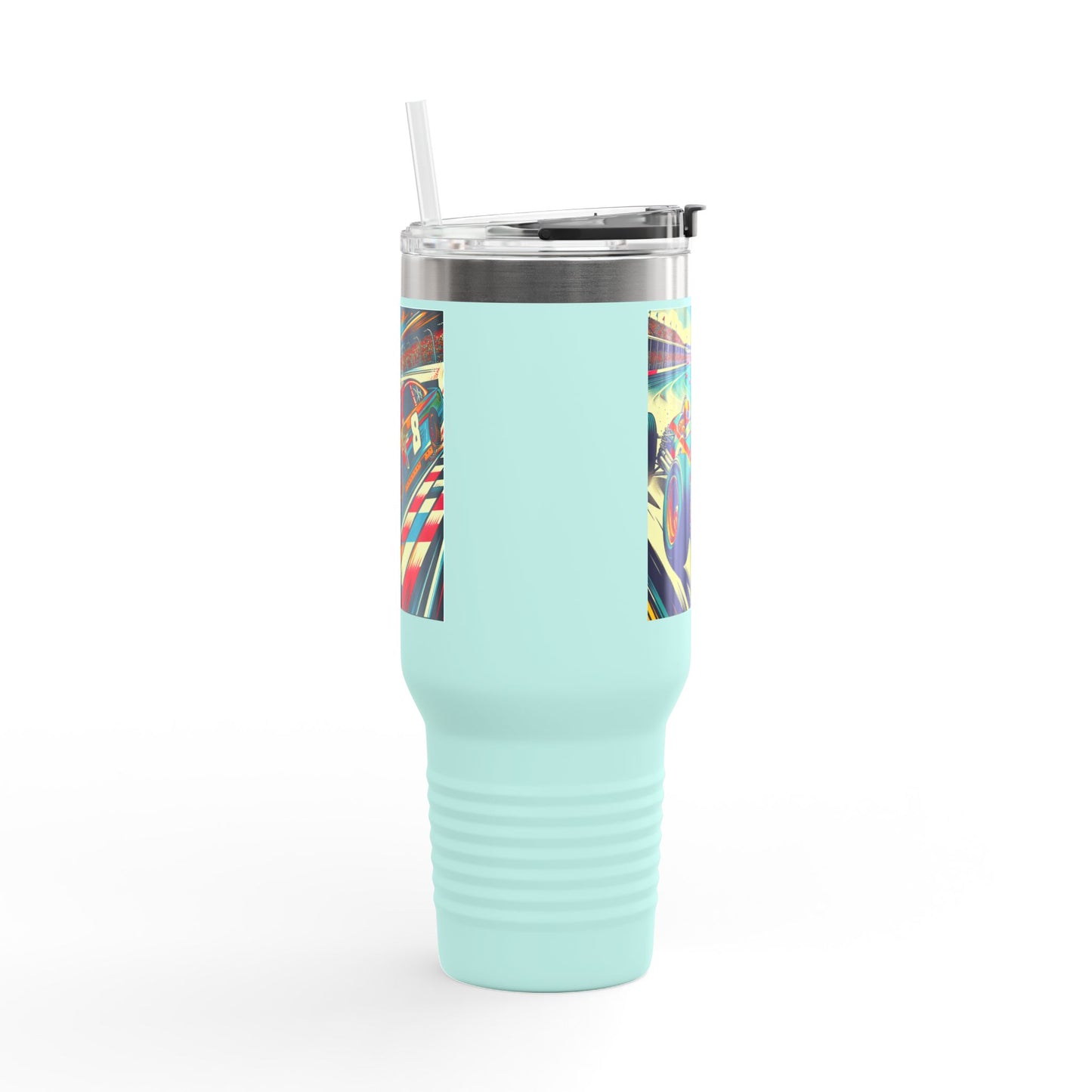 Vintage F1 Insulated Travel Mug, 40oz, Perfect for Fans, Sports Events, Coffee, Tea, Water