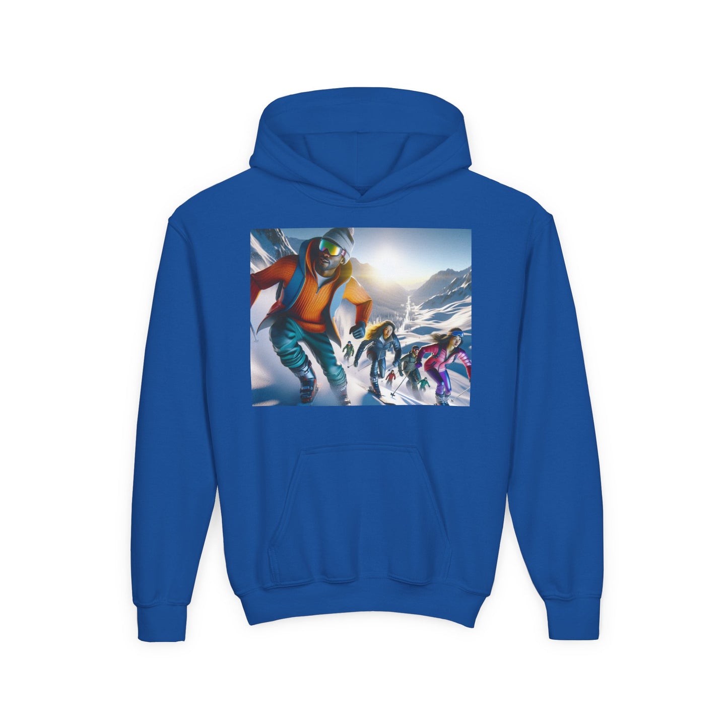 Skiing Youth Hoodie - Heavy Blend Sweatshirt