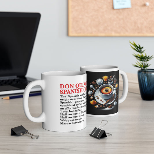 Don Quixote Spanish Coffee Ceramic Recipe Mug