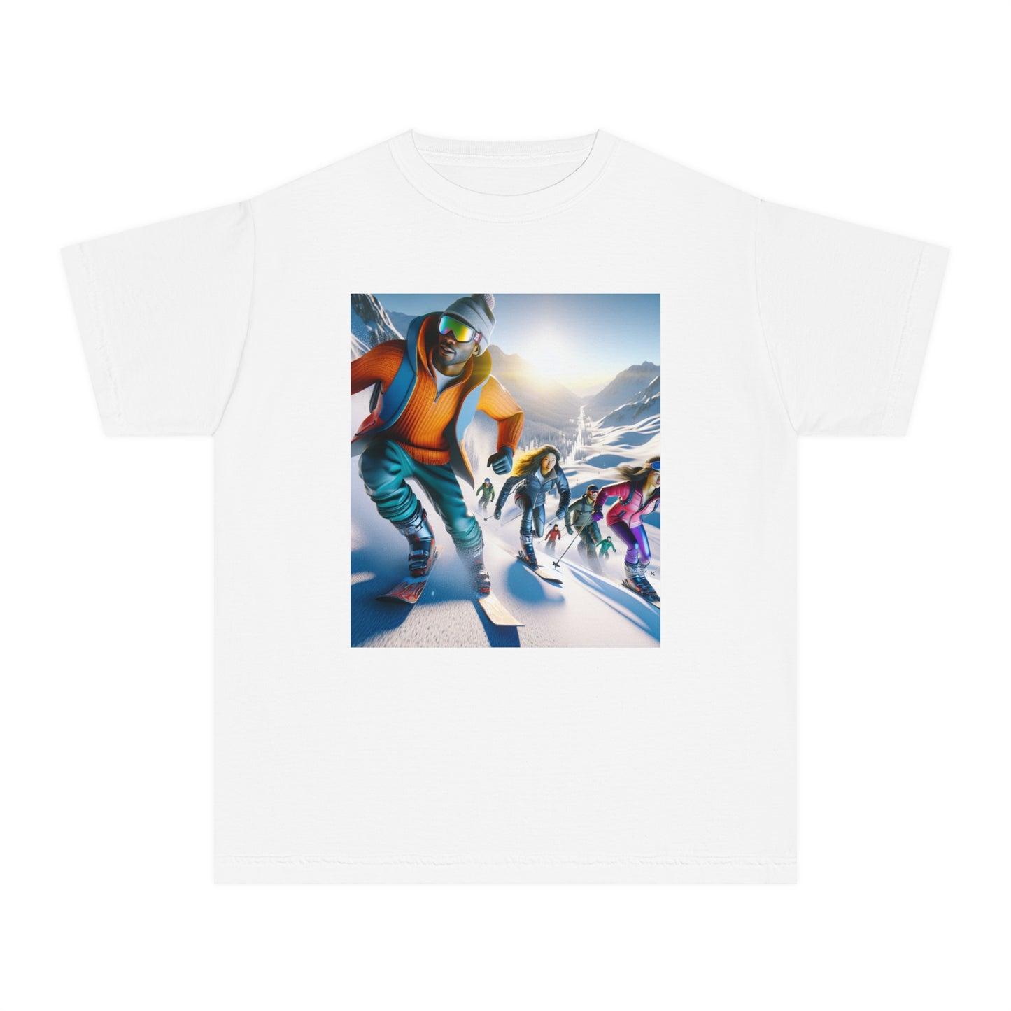 Skiing Youth Midweight Tee