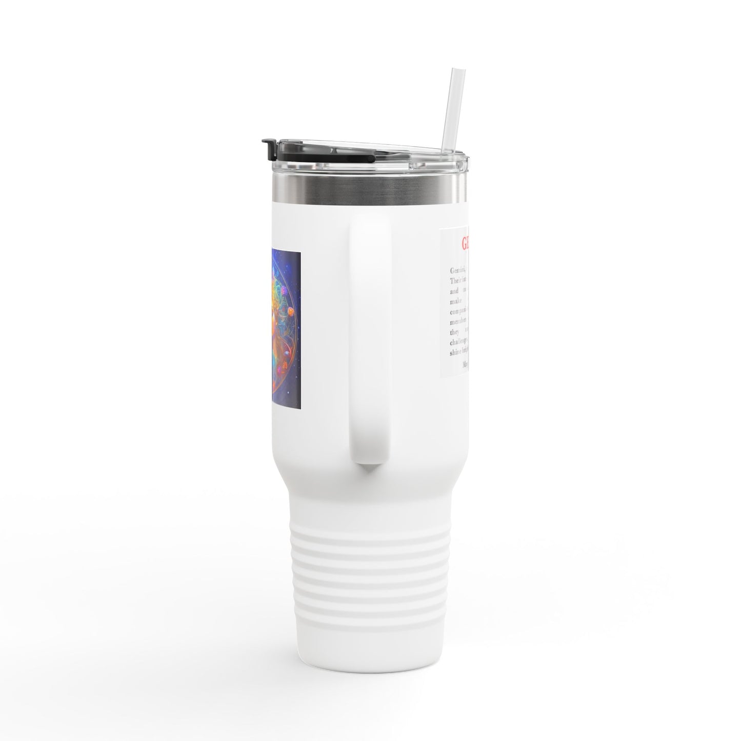 Gemini Insulated Travel Mug, 40oz, Perfect for Zodiac Fans, Coffee, Tea, Water