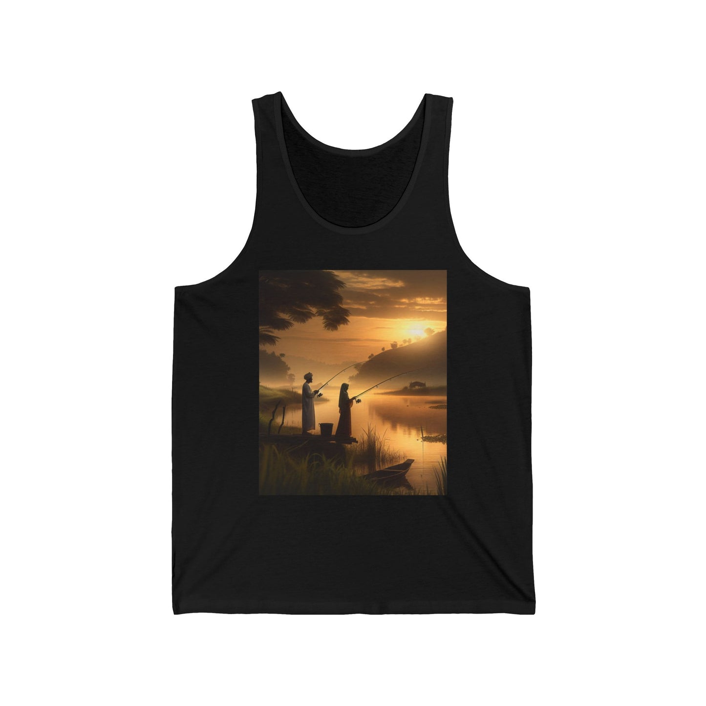 Fishing Unisex Jersey Tank Top - Perfect for Festivals & Casual Wear