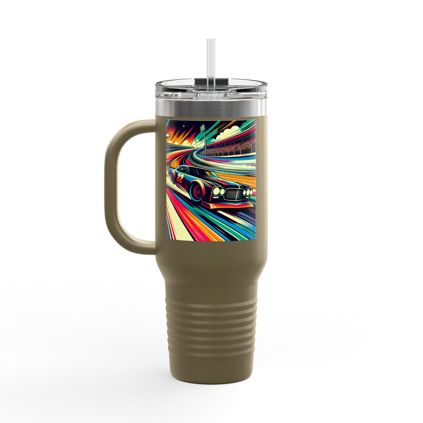 Vintage NASCAR Insulated Travel Mug, 40oz, Perfect for Fans, Sports Events, Coffee, Tea, Water
