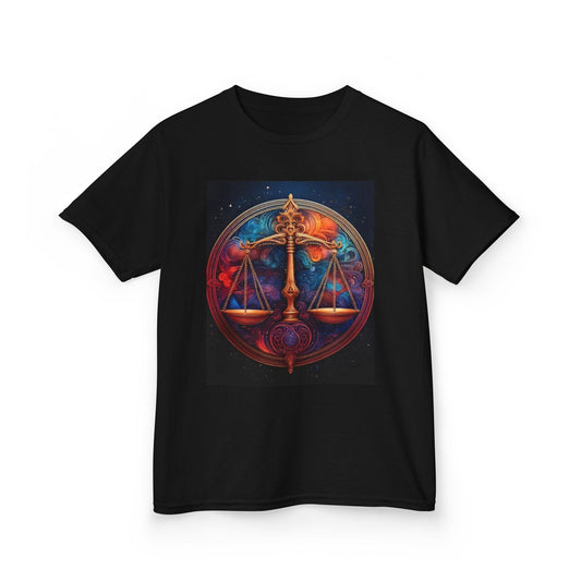 Libra Horoscope Kids Tee - Cosmic Zodiac T-Shirt for Astrology Lovers, Birthday Gift, Everyday Wear, Reference Guide, Unique Design