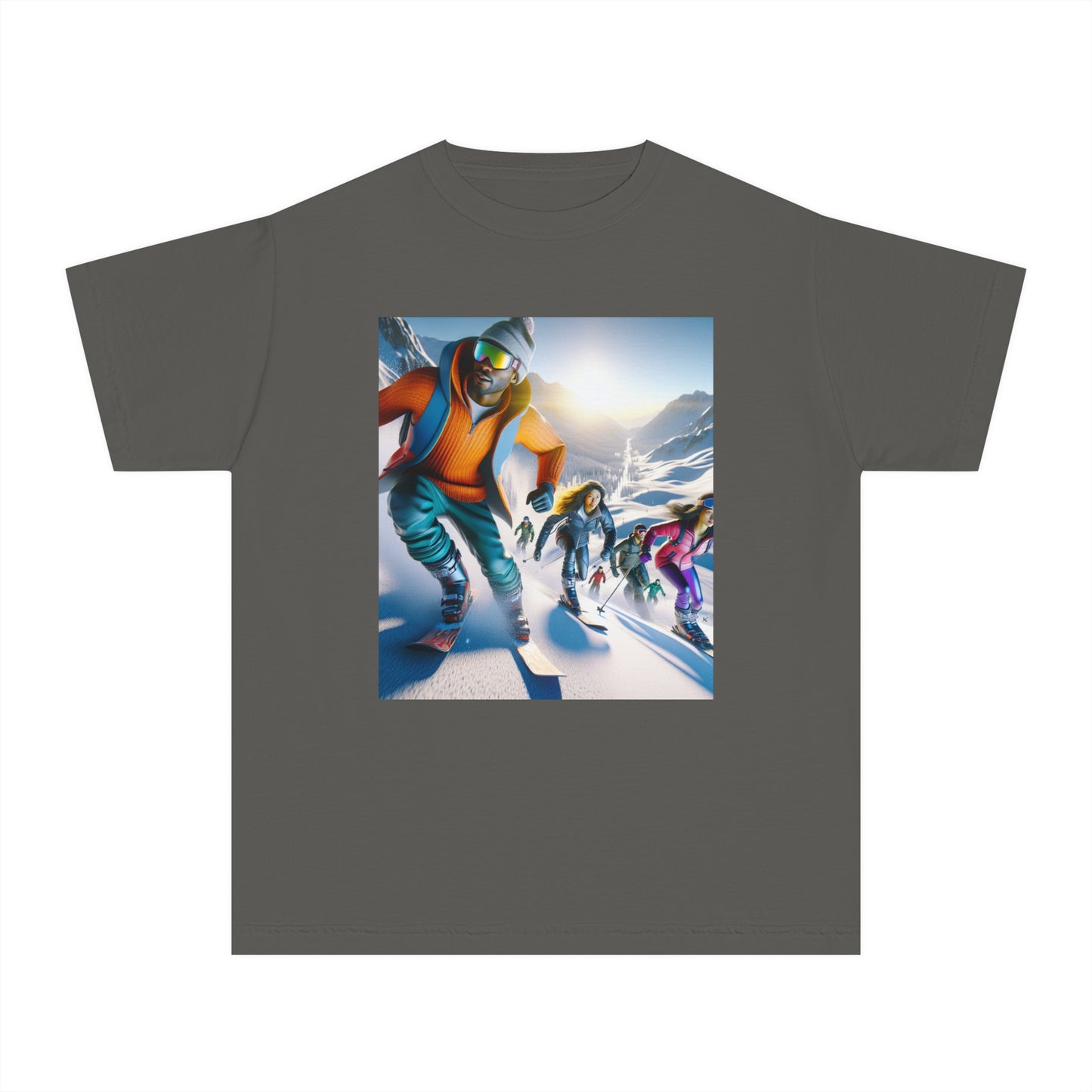 Skiing Youth Midweight Tee
