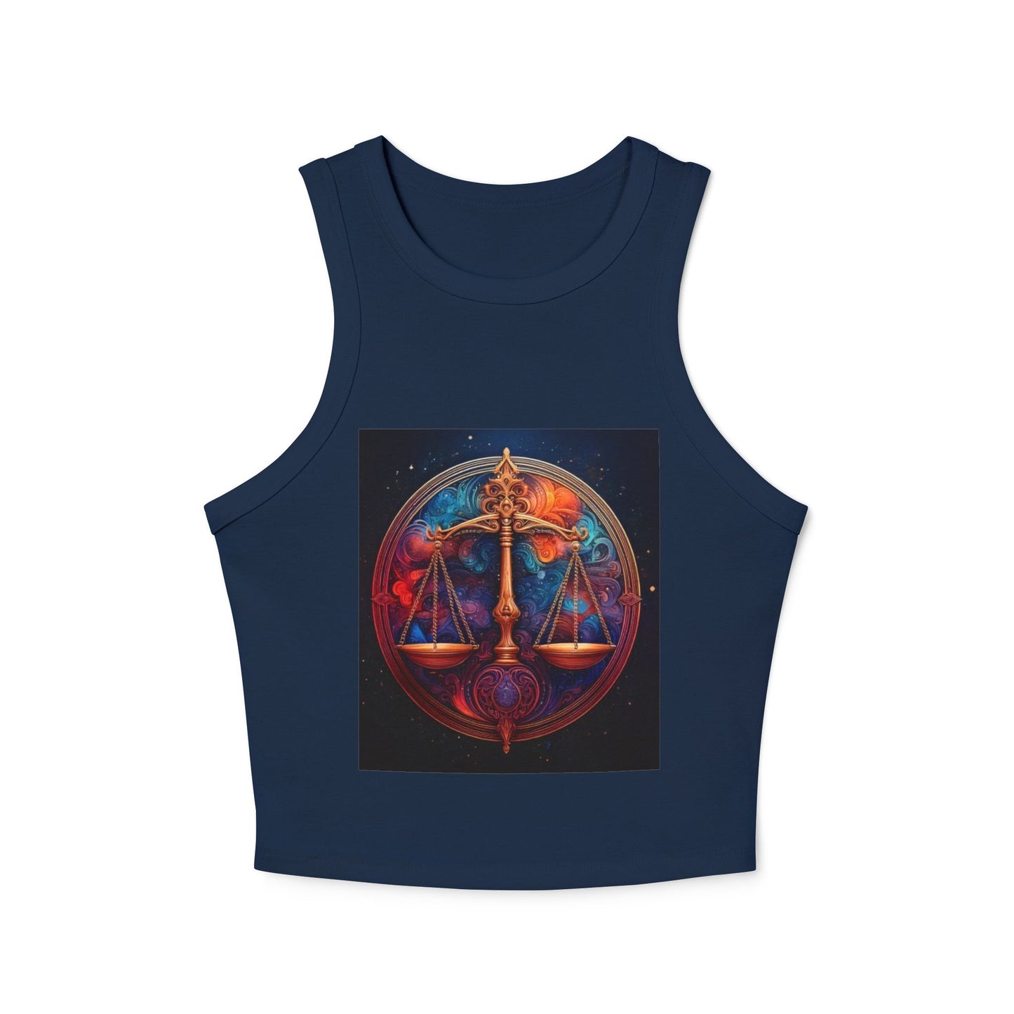 Libra Women's Micro Rib Racer Tank Top