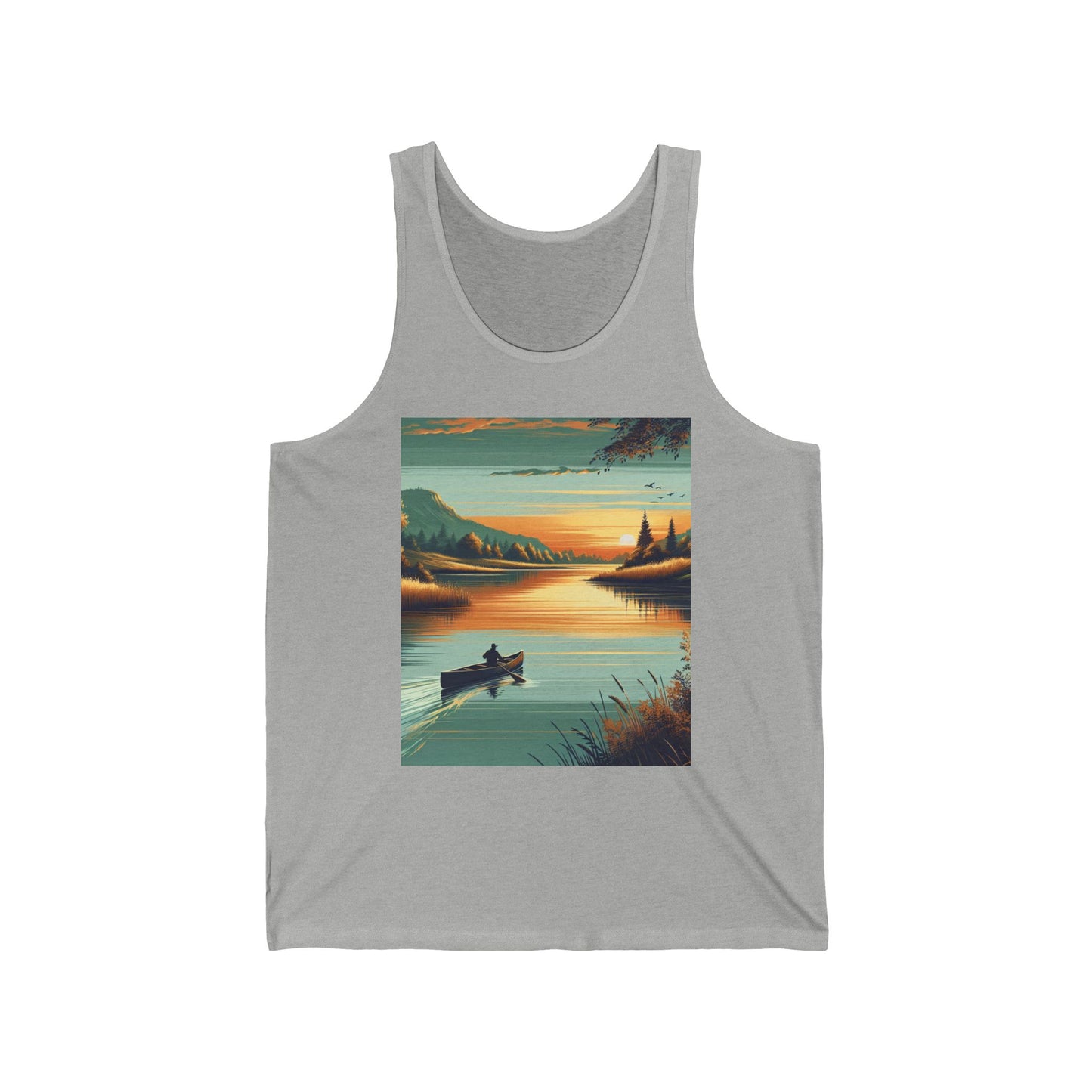 Canoeing Unisex Jersey Tank Top - Perfect for Festivals & Casual Wear