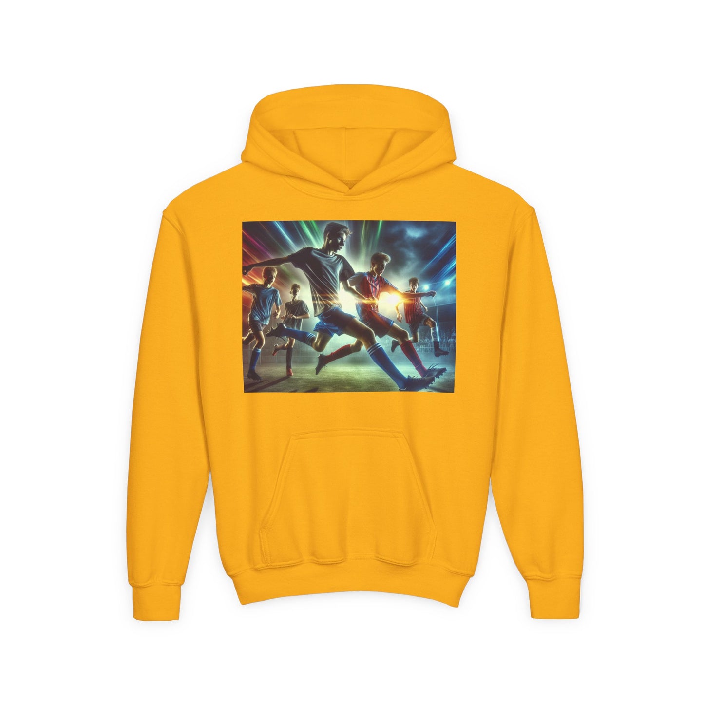 Soccer Youth Hoodie - Sporty Heavy Blend Sweatshirt for Young Athletes