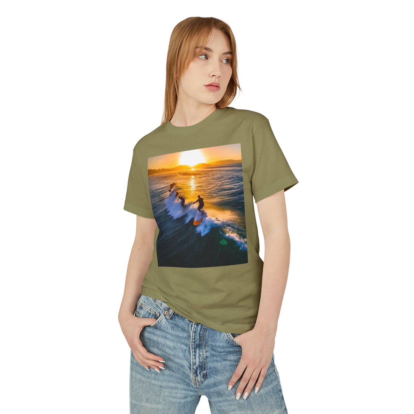 Surfing Heavyweight Tee - Unisex Garment-Dyed Shirt