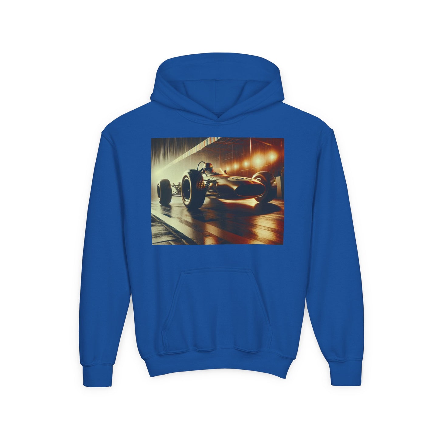 Vintage F1 Youth Hoodie - Heavy Blend Sweatshirt