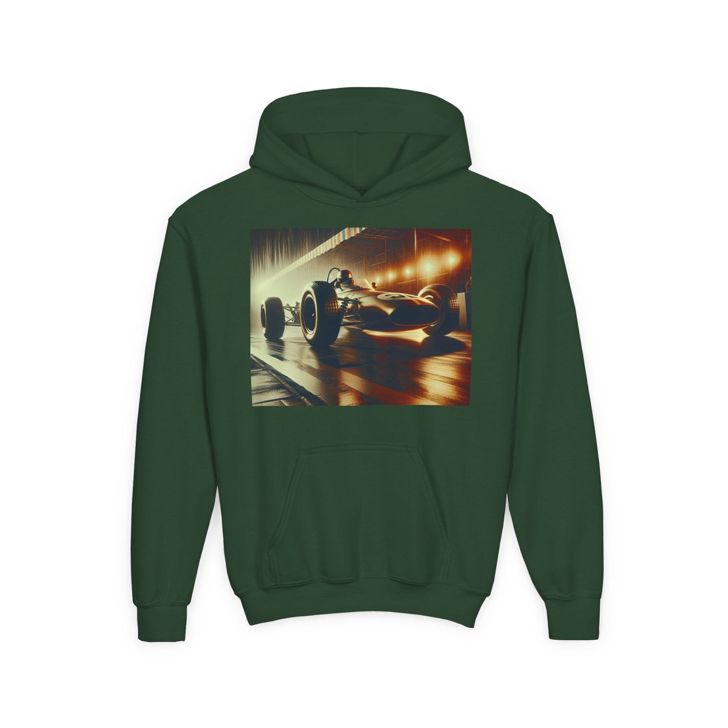 Vintage F1 Youth Hoodie - Heavy Blend Sweatshirt