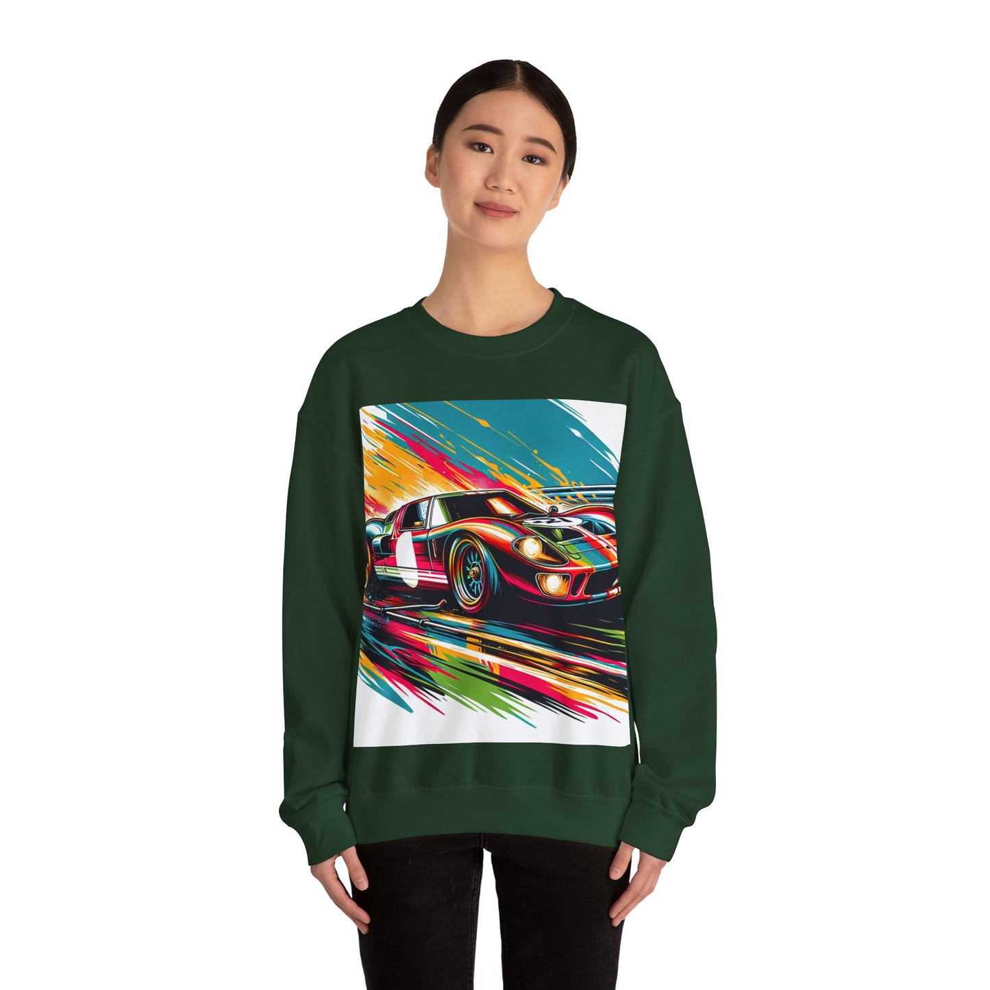 Race Car Crewneck Sweatshirt | Racing Apparel, Unisex Sweatshirt, Nascar Gift, Motorsports Clothing, Car Enthusiasts Sweatshirt