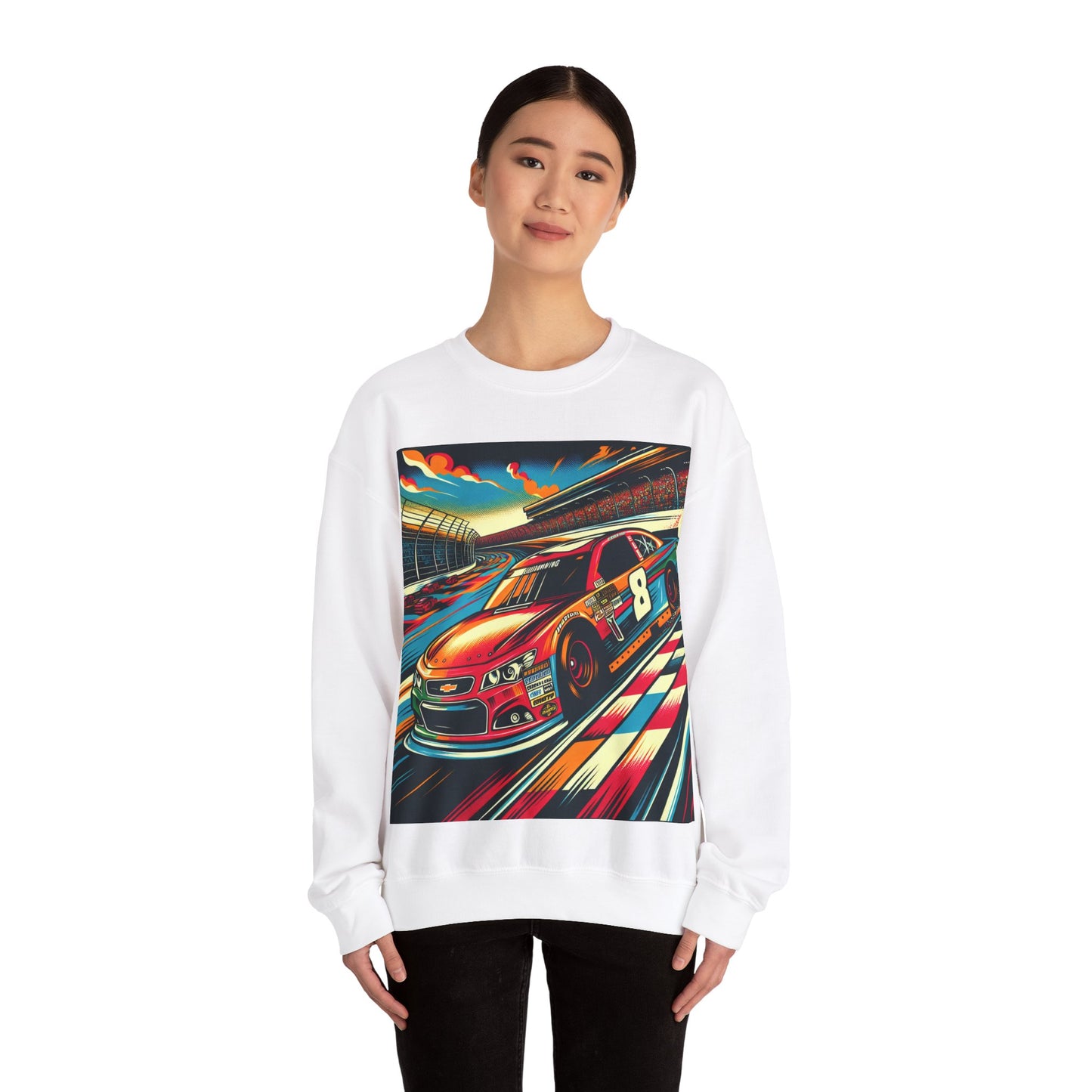 Race Car Crewneck Sweatshirt | Racing Apparel, Unisex Sweatshirt, Nascar Gift, Motorsports Clothing, Car Enthusiasts Sweatshirt
