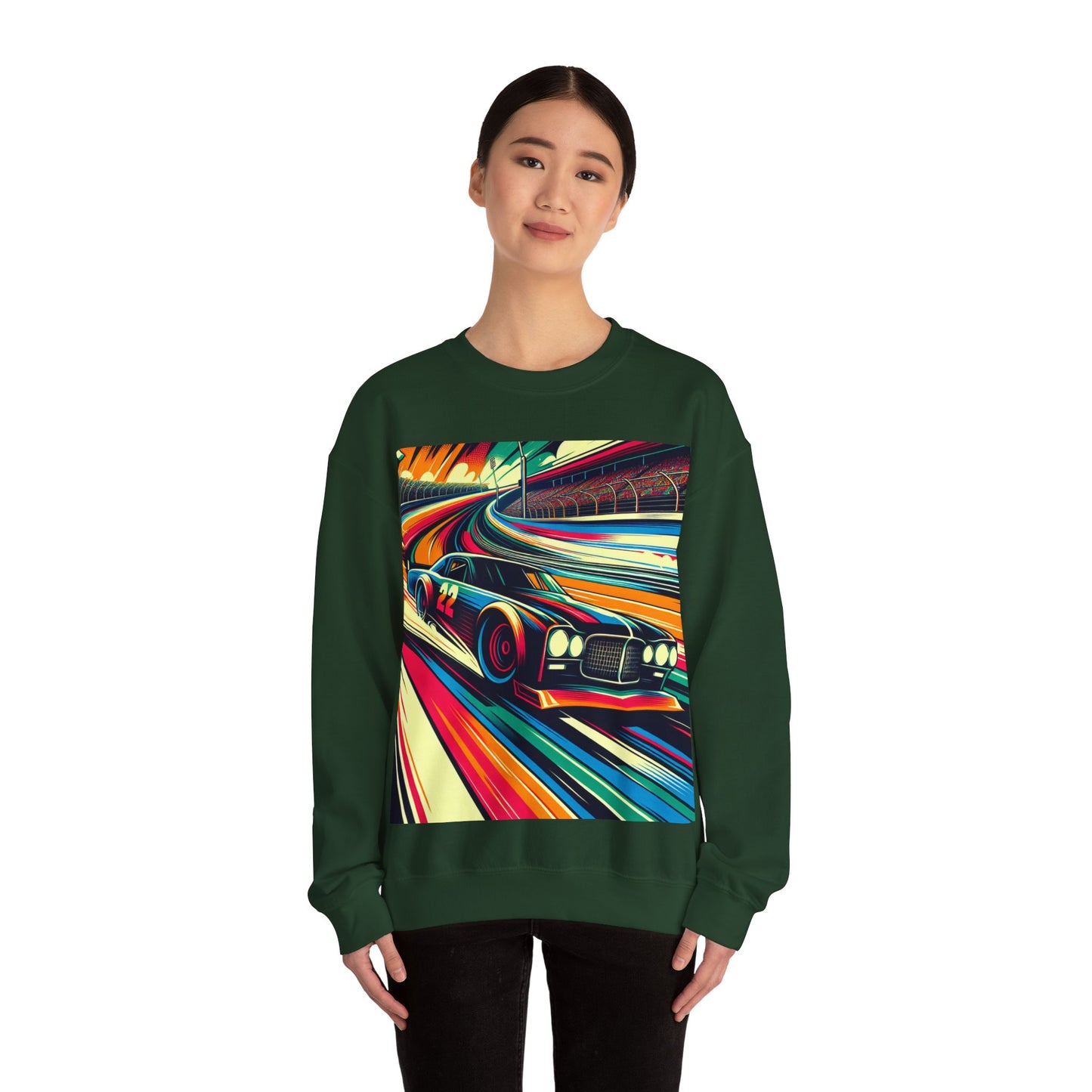 Race Car Crewneck Sweatshirt | Racing Apparel, Unisex Sweatshirt, NASCAR Gift, Motorsports Clothing, Car Enthusiasts Sweatshirt