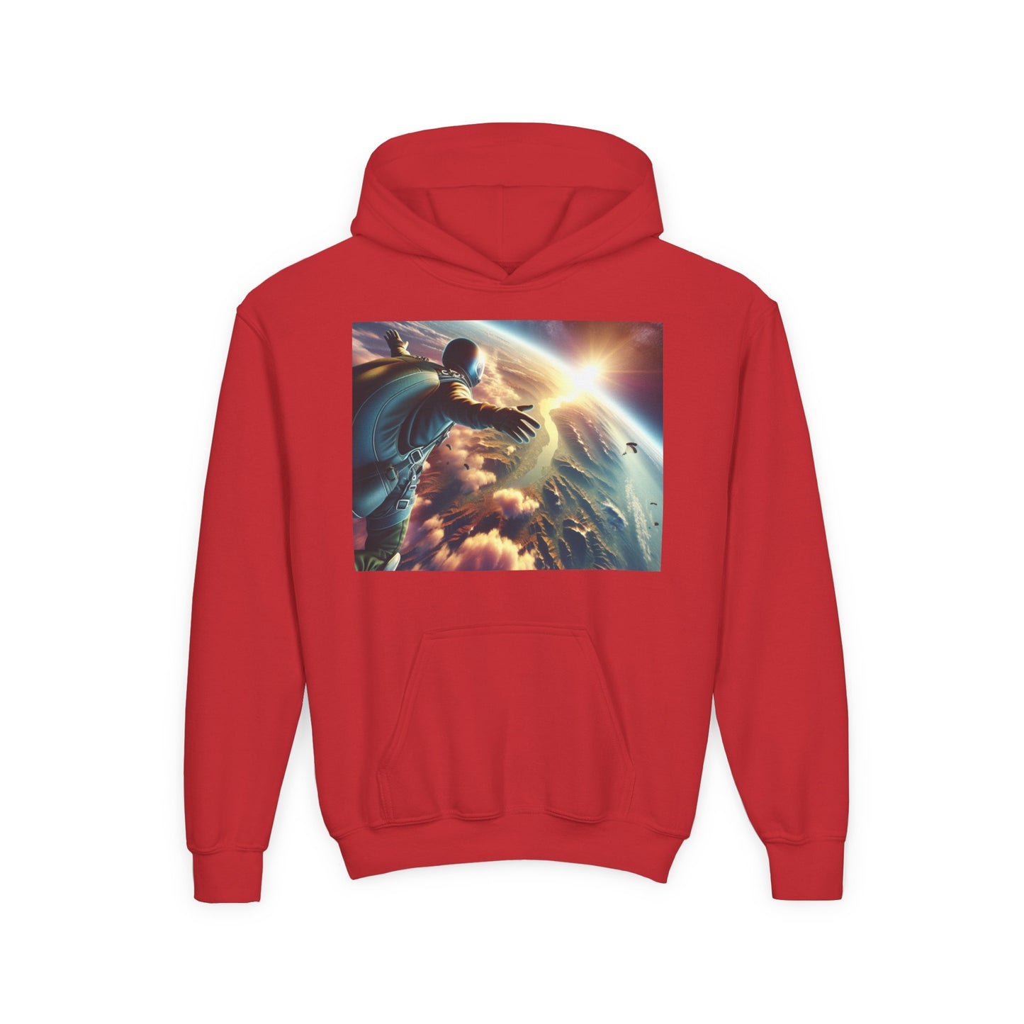 Skydiving Youth Hoodie - Heavy Blend Sweatshirt