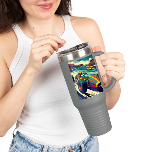 Vintage F1 Insulated Travel Mug, 40oz, Perfect for Fans, Sports Events, Coffee, Tea, Water