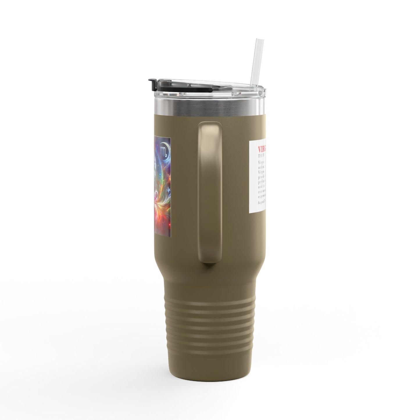 Virgo Insulated Travel Mug, 40oz, Perfect for Zodiac Fans, Coffee, Tea, Water