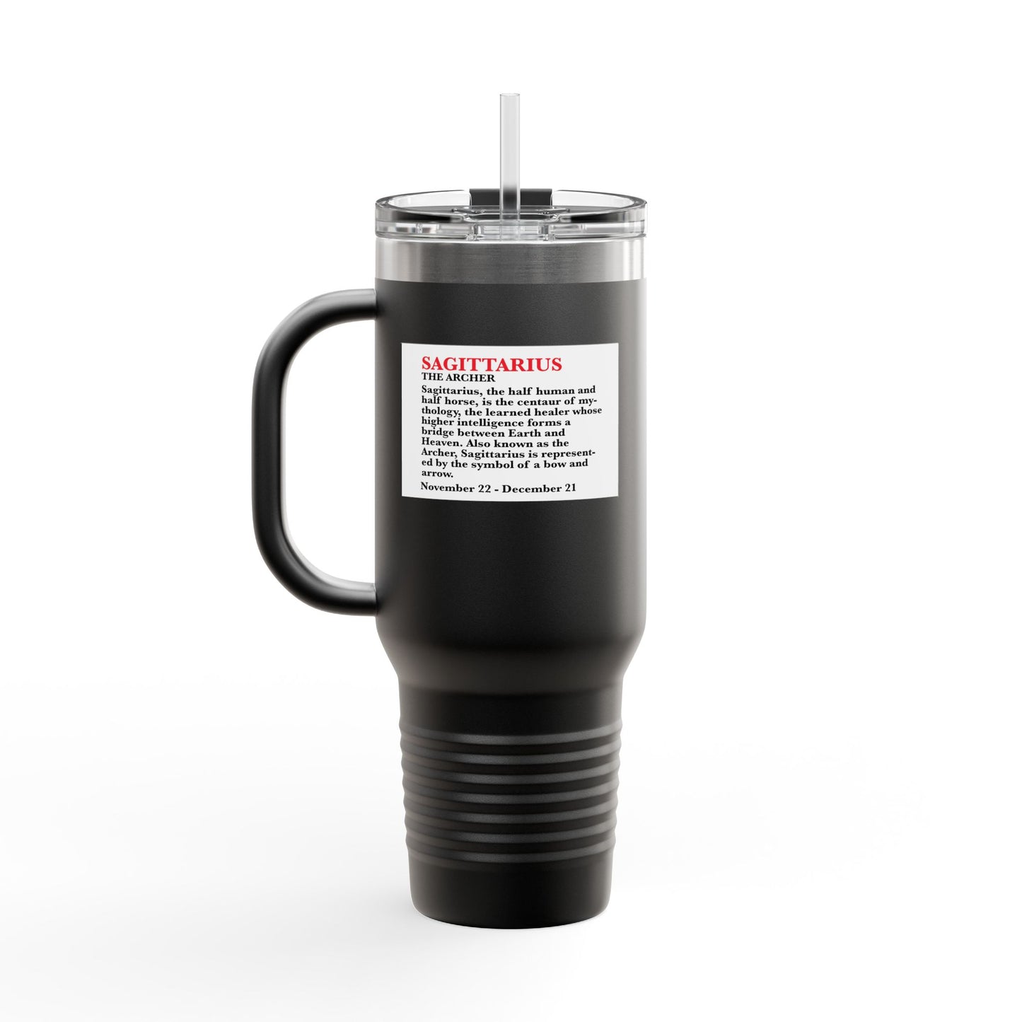 Sagittarius Insulated Travel Mug, 40oz, Perfect for Zodiac Fans, Coffee, Tea, Water