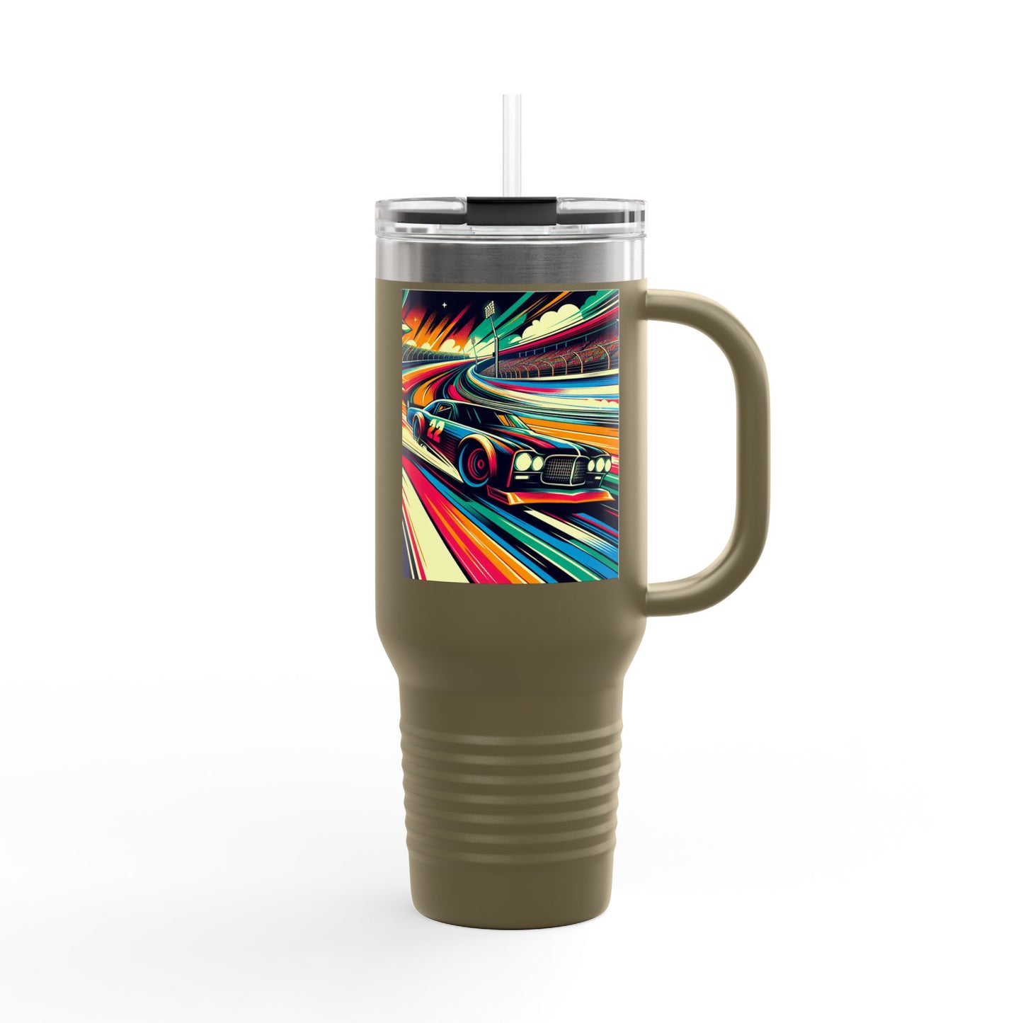 Vintage NASCAR Insulated Travel Mug, 40oz, Perfect for Fans, Sports Events, Coffee, Tea, Water