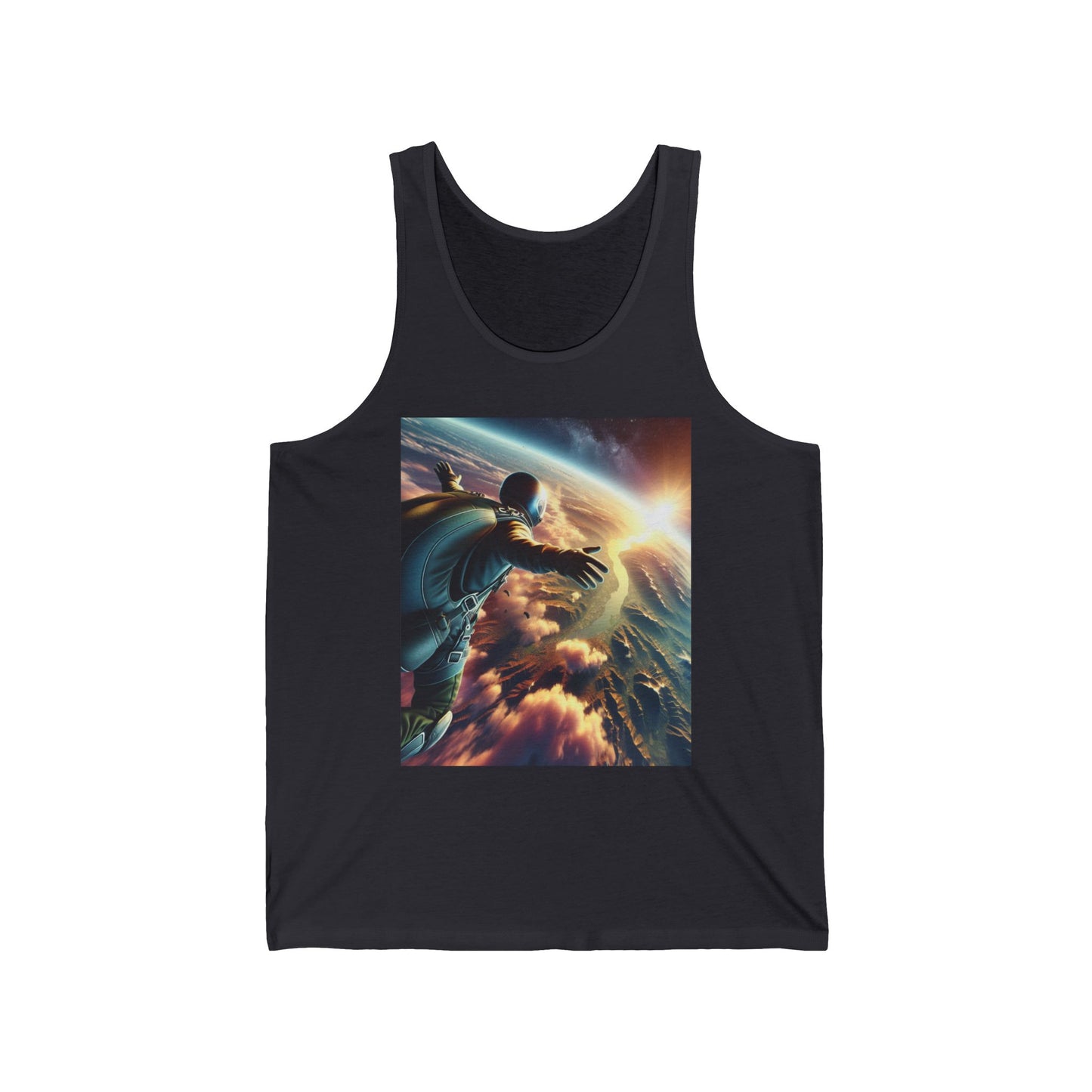 Skydiving Unisex Jersey Tank Top - Perfect for Festivals & Casual Wear