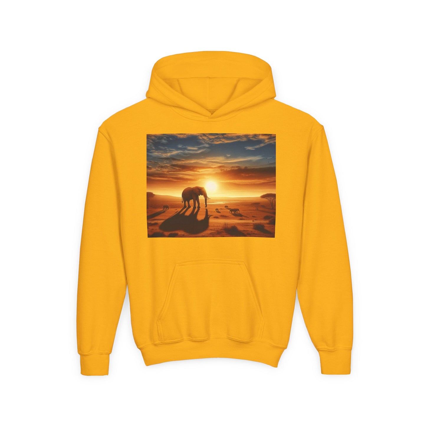 Elephants Youth Hoodie - Heavy Blend Sweatshirt