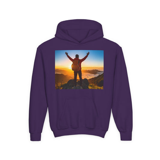 Rock Climbing Youth Hoodie - Heavy Blend Sweatshirt