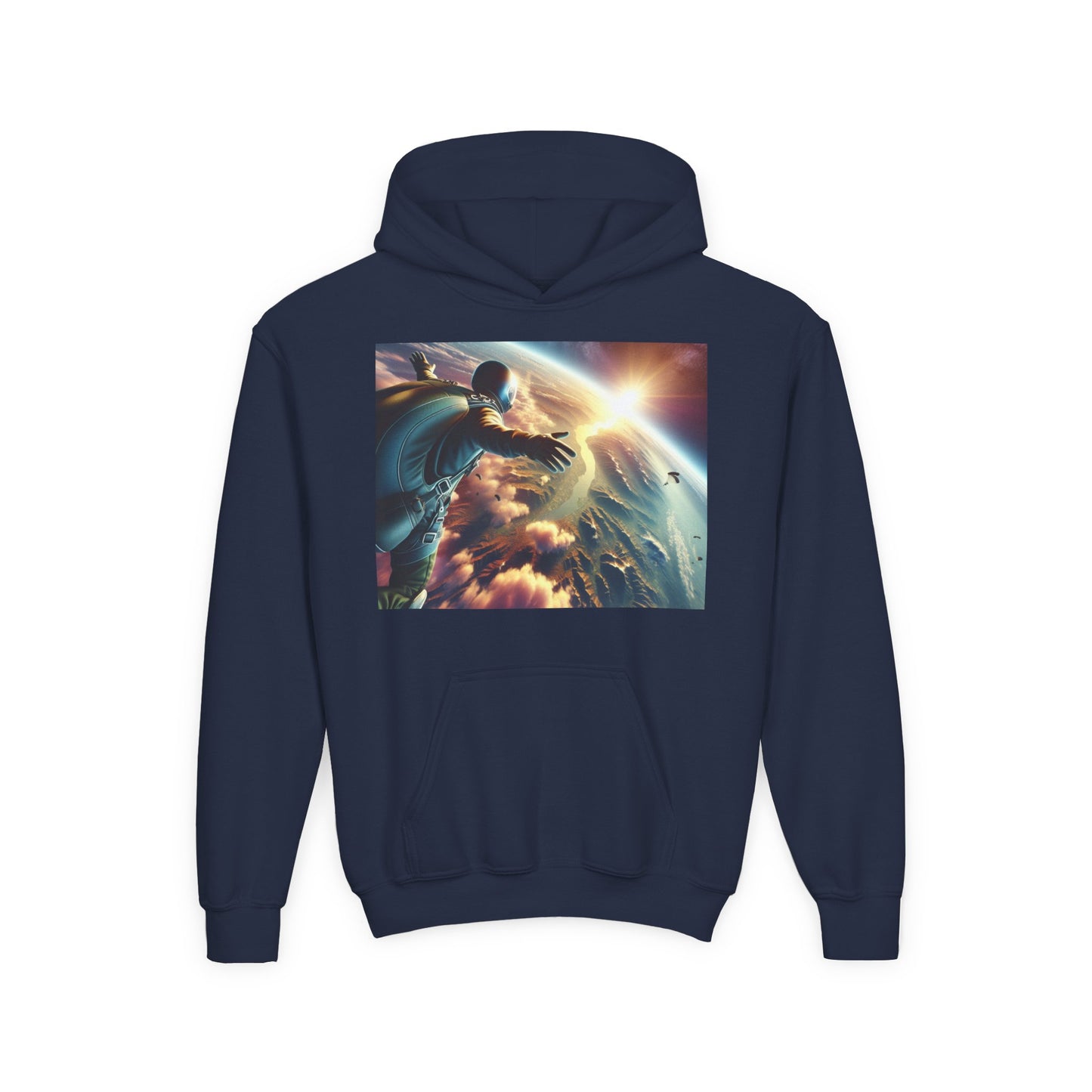 Skydiving Youth Hoodie - Heavy Blend Sweatshirt