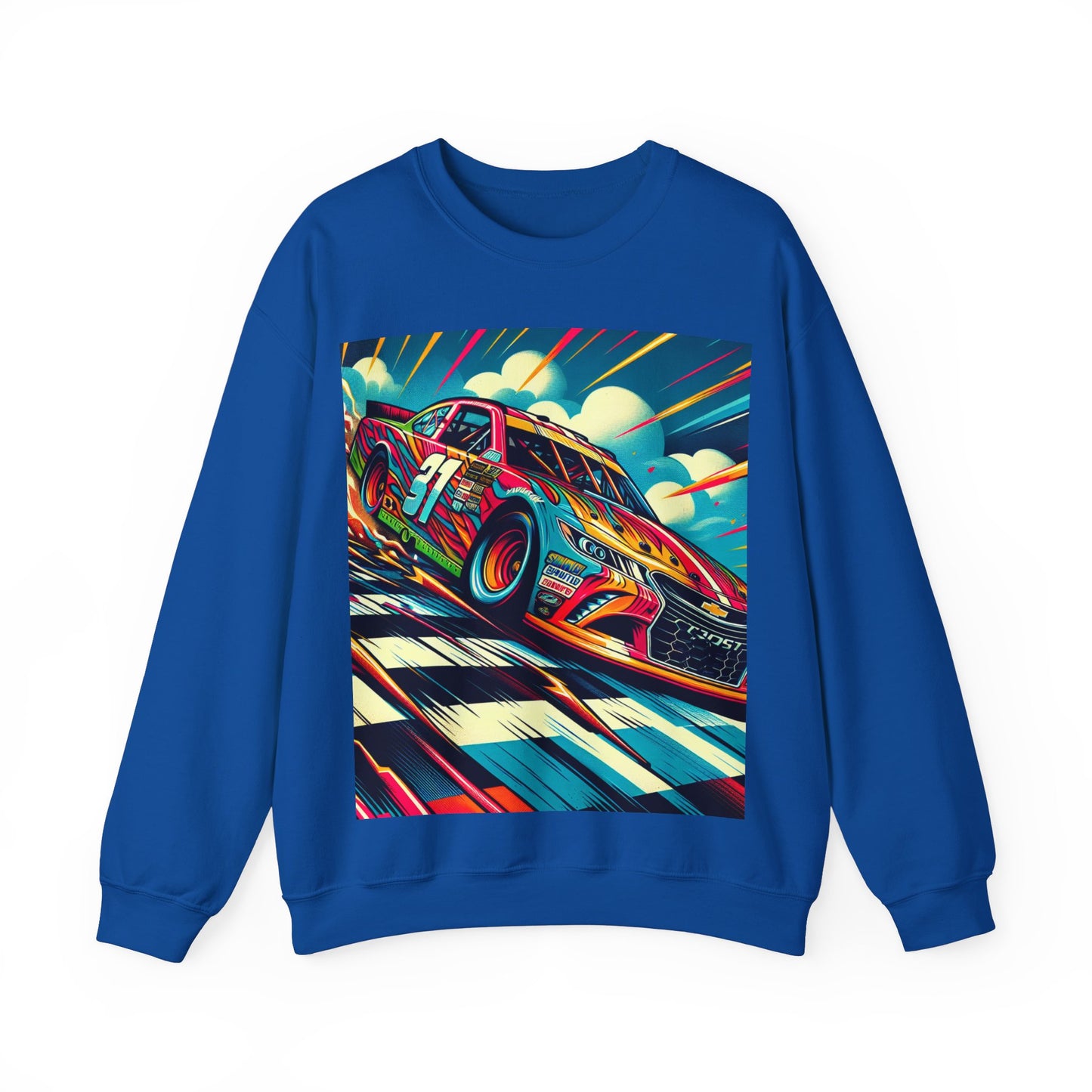 Race Car Crewneck Sweatshirt | Racing Apparel, Unisex Sweatshirt, Nascar Gift, Motorsports Clothing, Car Enthusiasts Sweatshirt