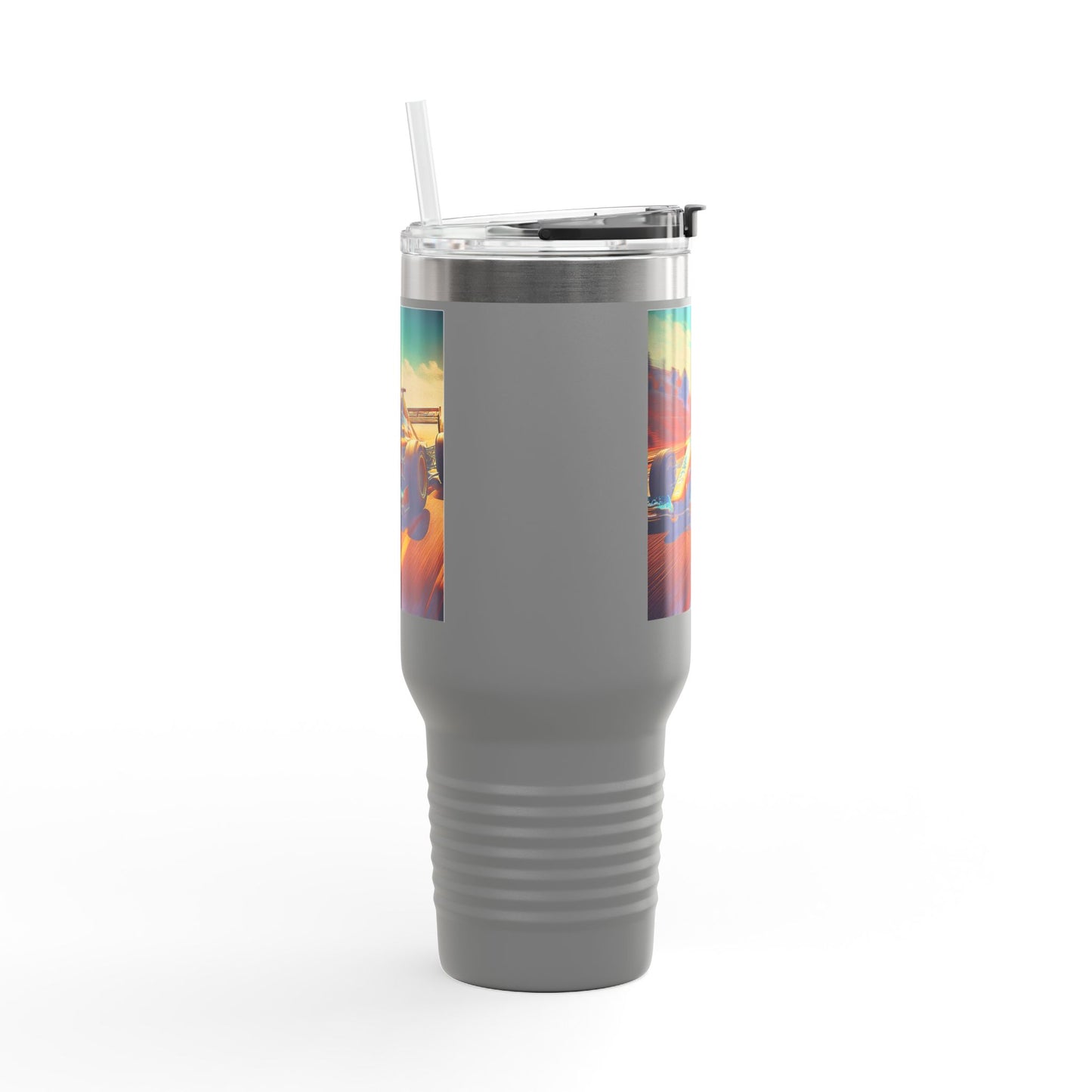 Vintage F1 Insulated Travel Mug, 40oz, Perfect for Fans, Sports Events, Coffee, Tea, Water