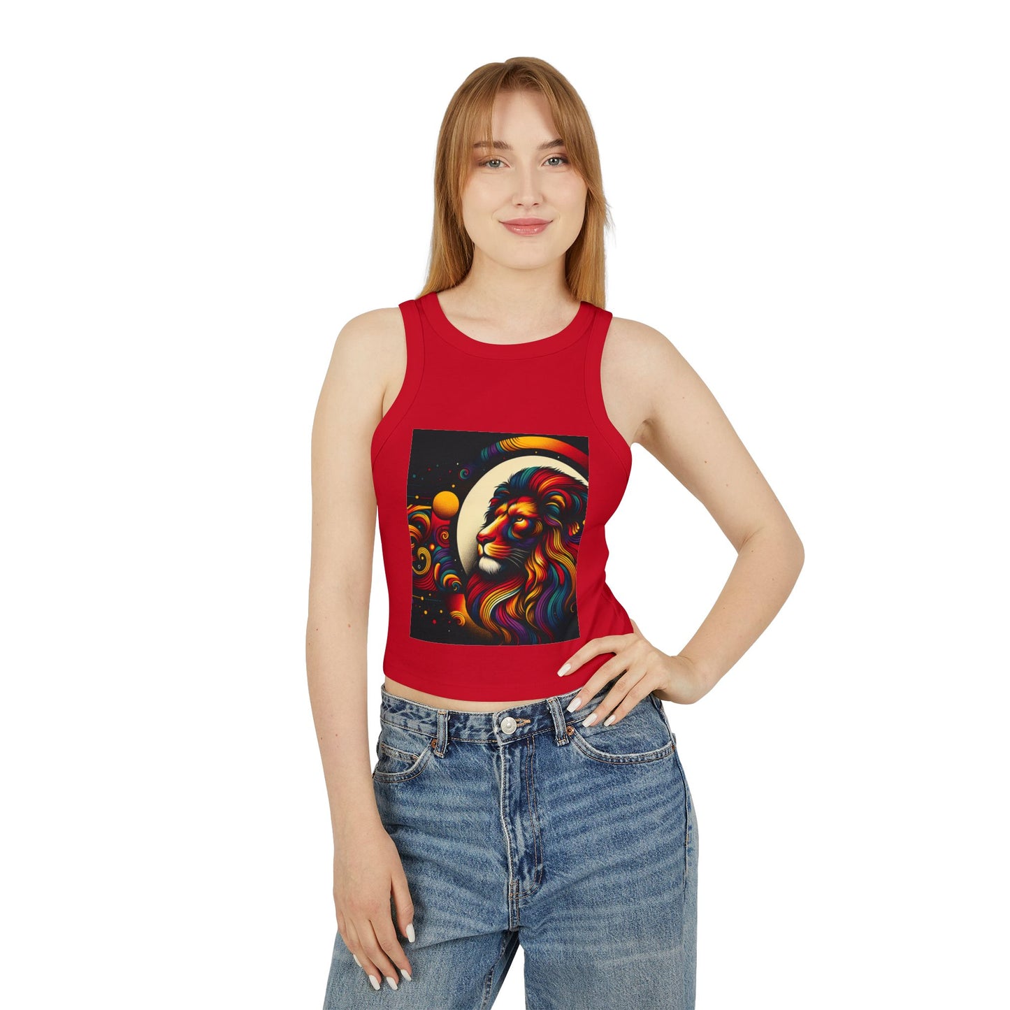 Leo Women's Micro Rib Racer Tank Top