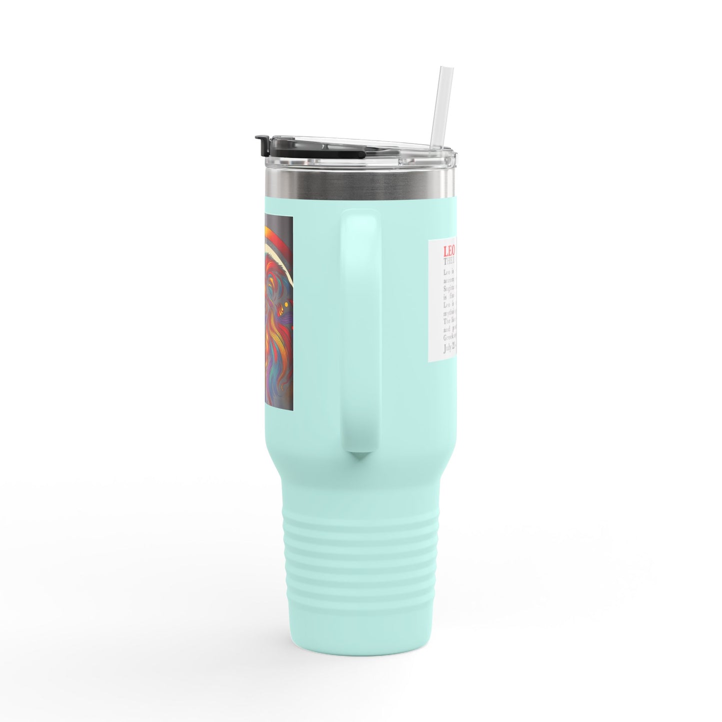 Leo Insulated Travel Mug, 40oz, Perfect for Zodiac Fans, Coffee, Tea, Water