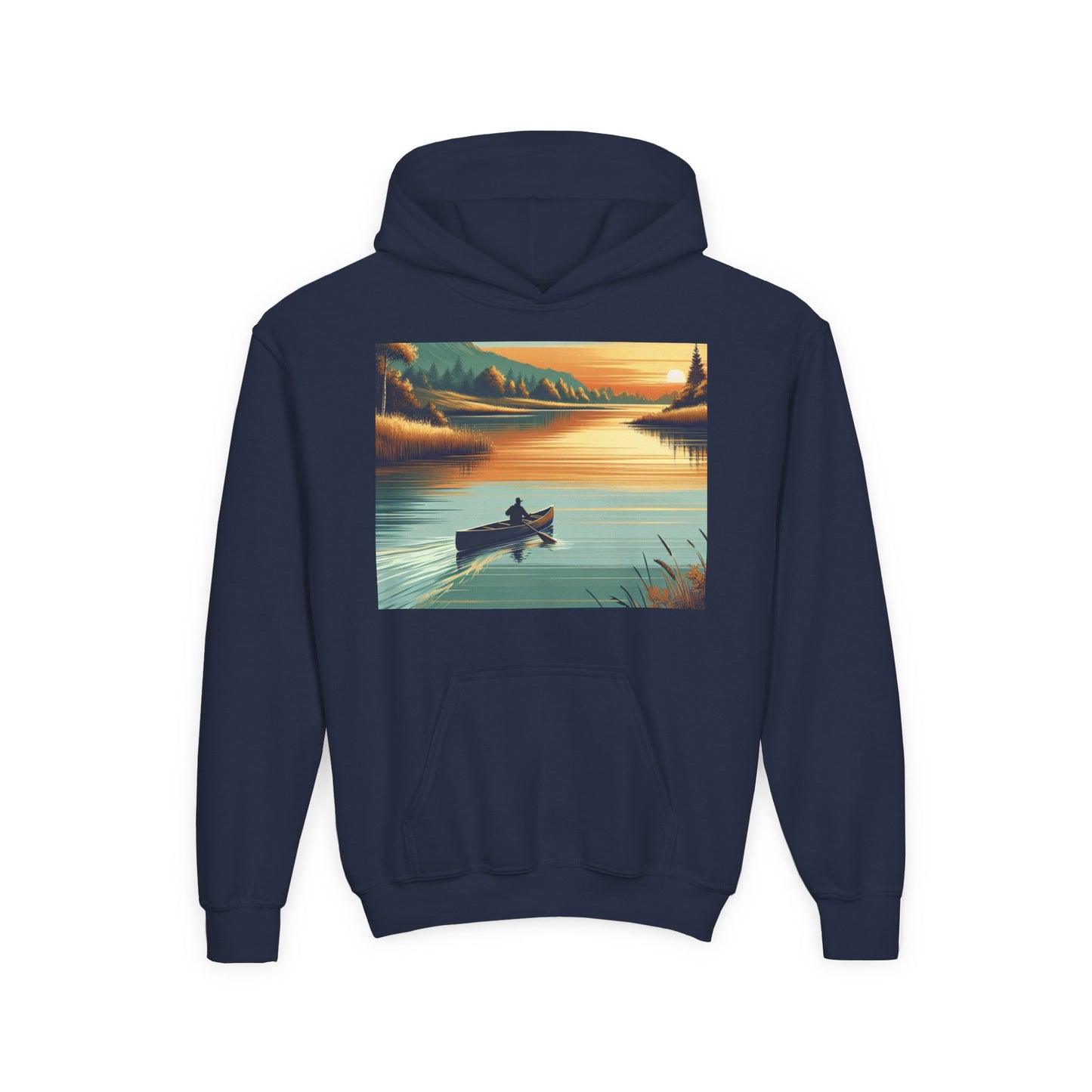 Canoeing Youth Hoodie - Heavy Blend Sweatshirt