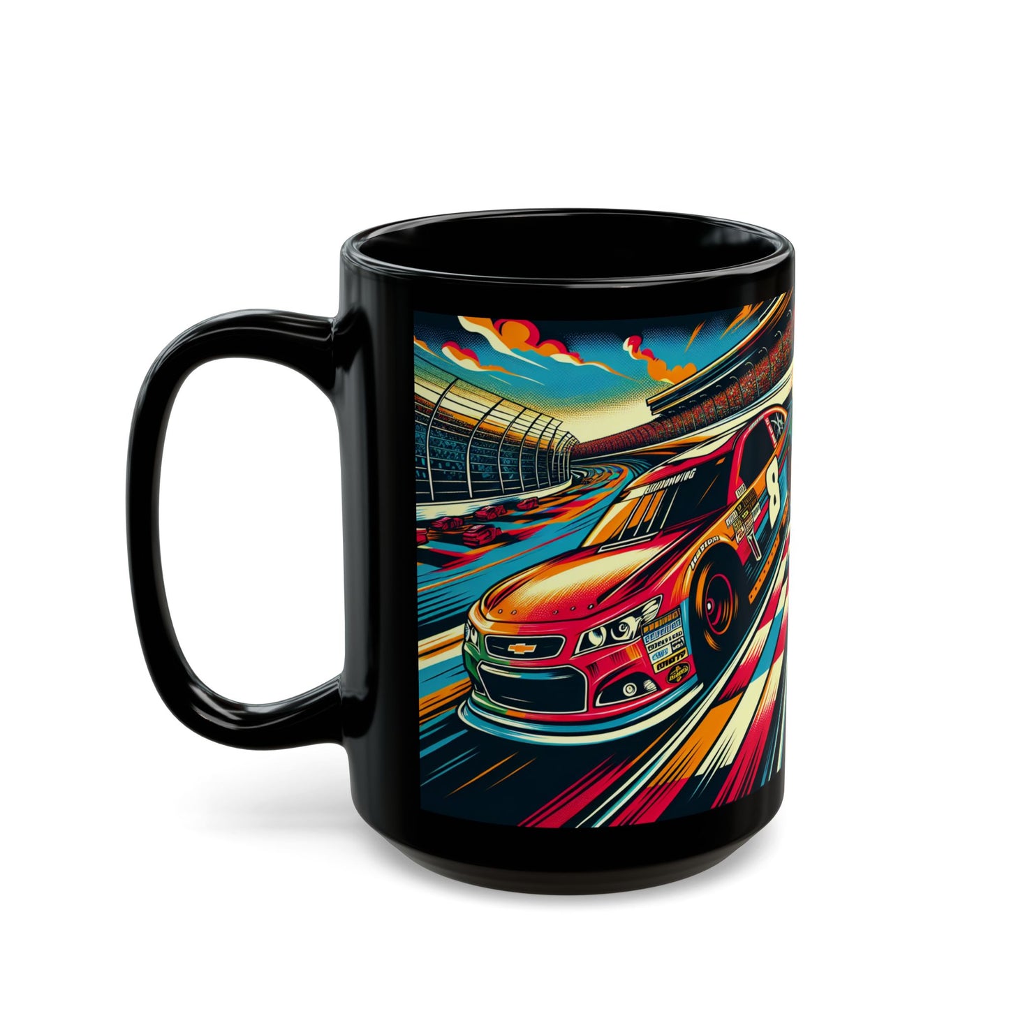 Racing Enthusiast Mug | Vibrant NASCAR Design | Perfect Gift for Car Lovers, Motorsport Decor, Father's Day, Birthday