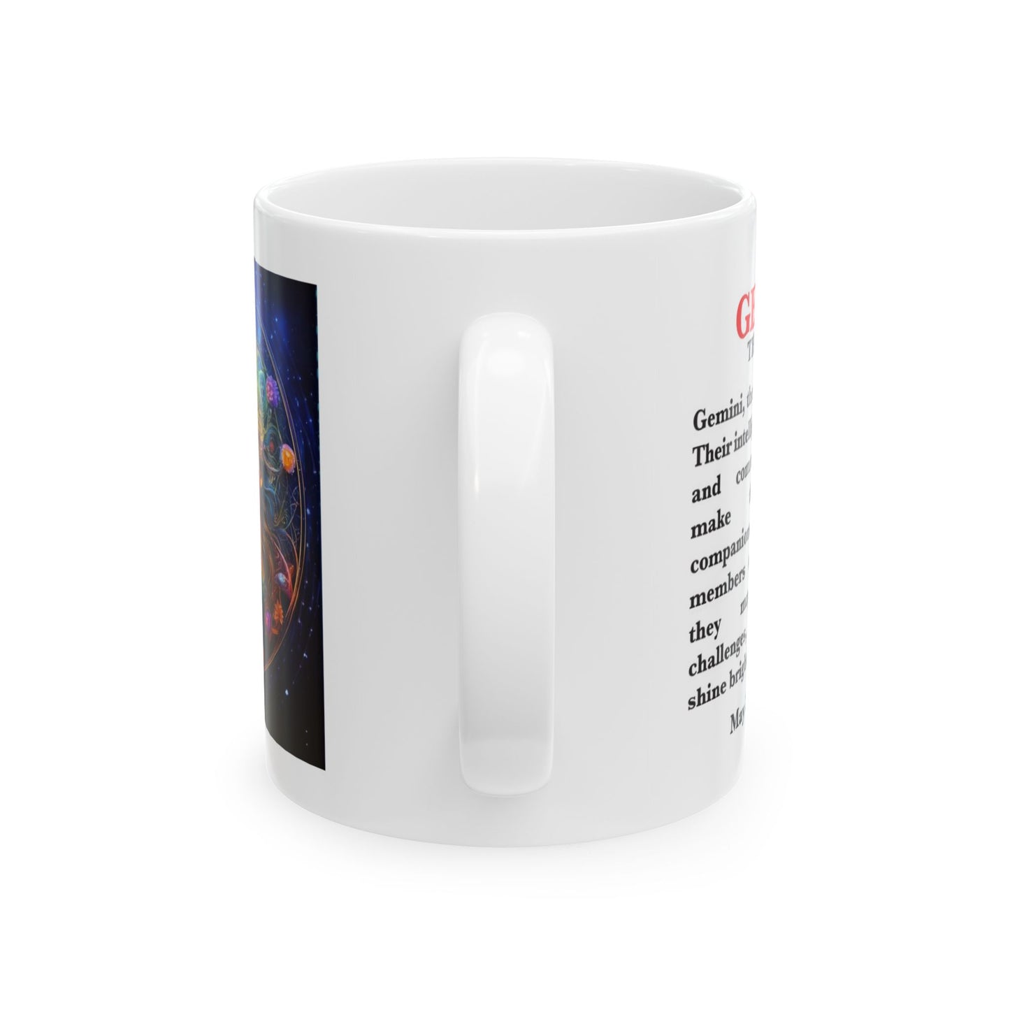 Gemini Zodiac Ceramic Mug, Astrology Coffee Cup, Horoscope Drinkware for Gemini Lovers, May/June Birthday Gift, Star Sign Mug