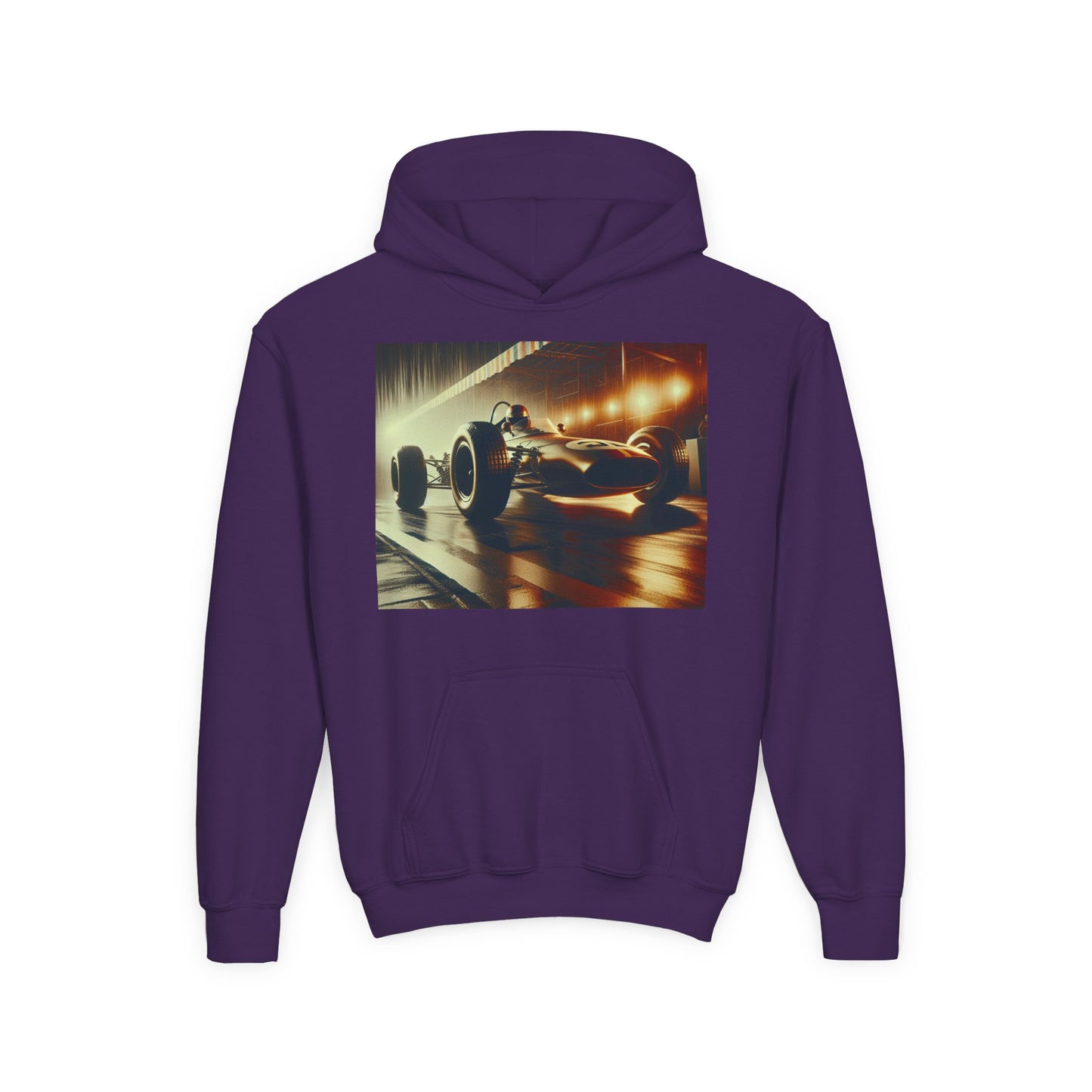 Vintage F1 Youth Hoodie - Heavy Blend Sweatshirt