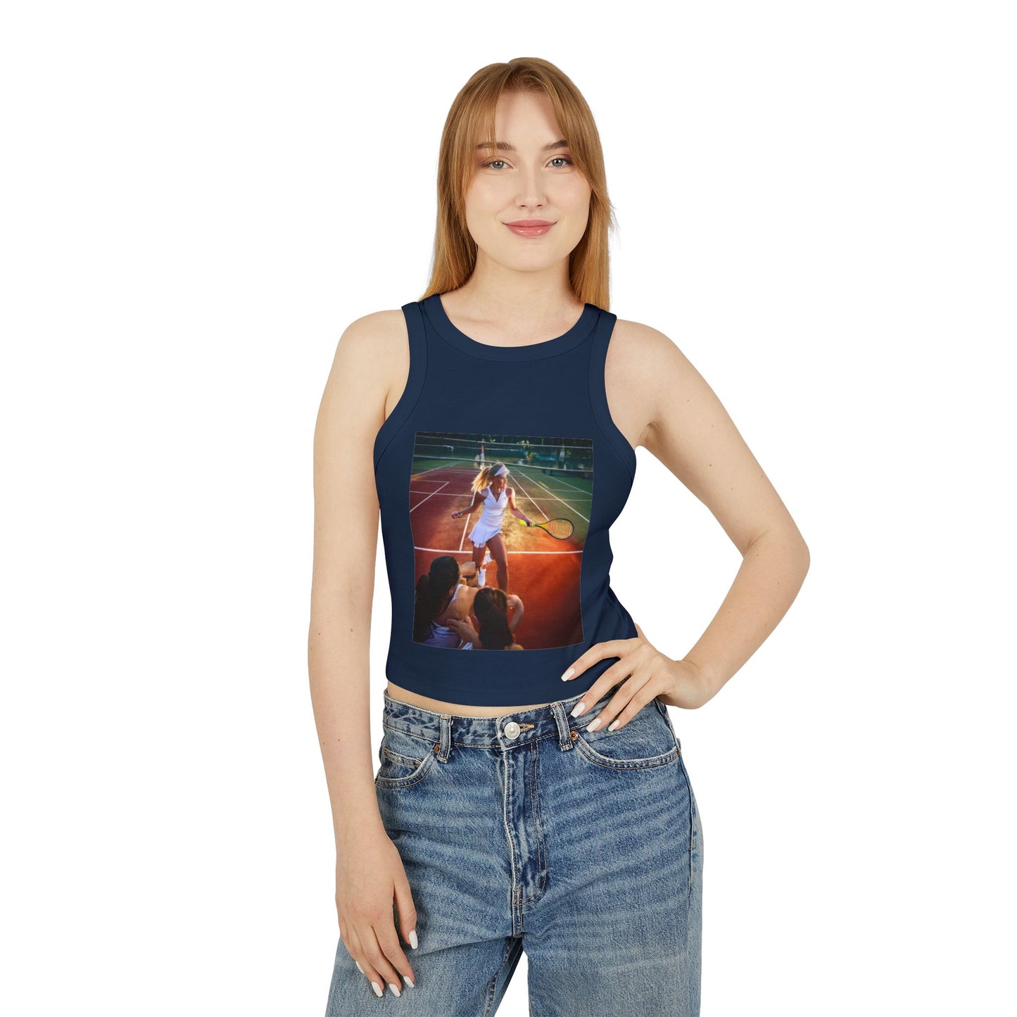 Tennis Women's Micro Rib Racer Tank Top