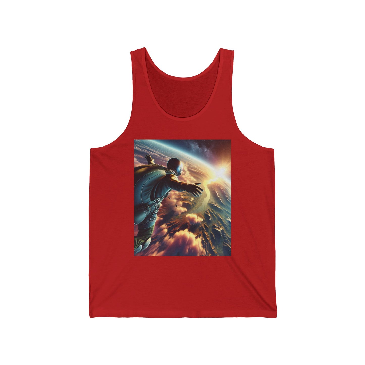 Skydiving Unisex Jersey Tank Top - Perfect for Festivals & Casual Wear