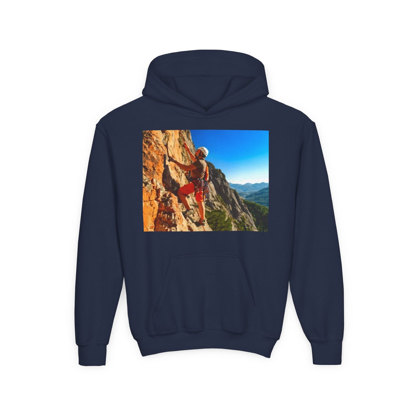 Rock Climbing Youth Hoodie - Heavy Blend Sweatshirt